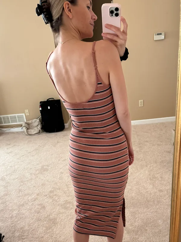 Striped Midi Dress Multi Size XS - Image 3