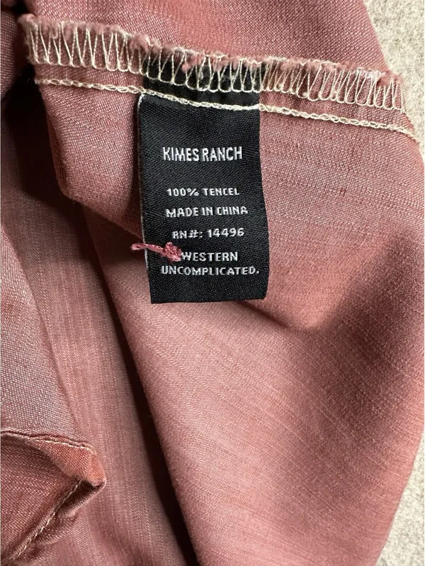 KIMES RANCH Pearl Snap Pink Tencel Western Long Sleeve Shirt Women’s Small - Image 7