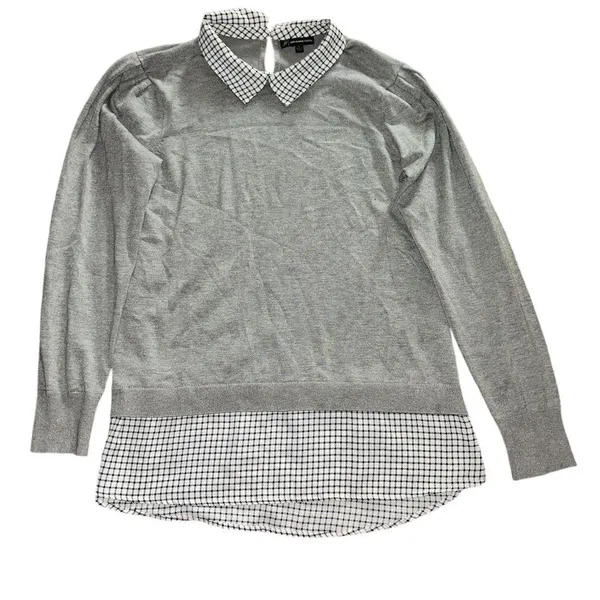 Adrianna Papell Peter Pan Collar Layered Look Top - Image 2