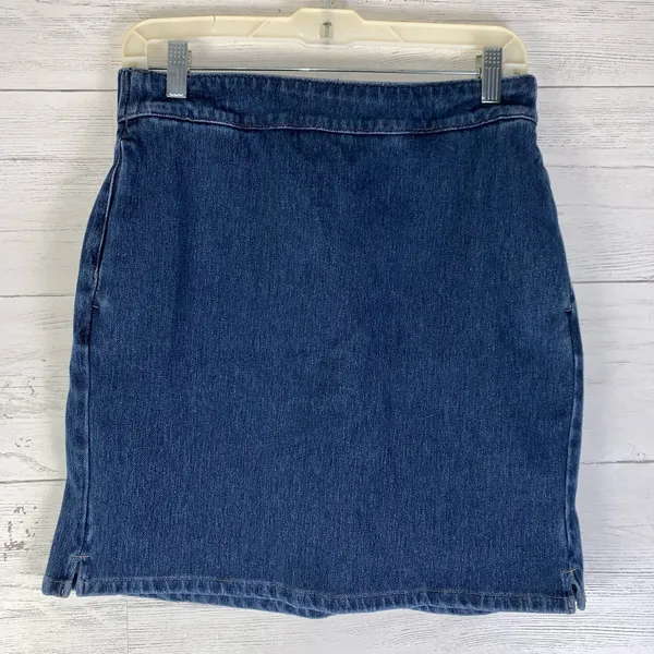 Charter Club mini denim skort blue womens size small - Image 2