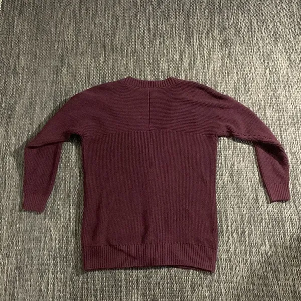 Athleta Cardigan Oversized Chunky Knit Burgundy Size XS - Image 2
