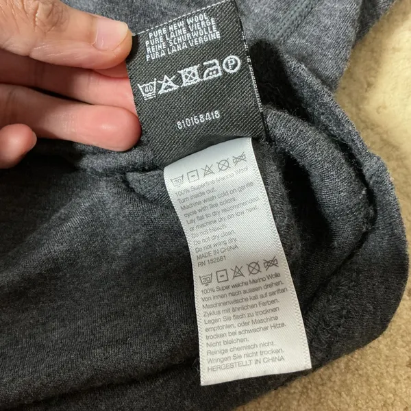 Meriwool Thermal Base Layer Top Womens S Charcoal Grey Merino Wool Long Sleeve - Image 8