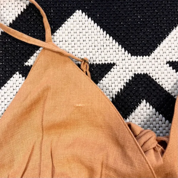 Sage The Label Giulia Boho Fringe Hem Crop Top in Rust Medium - Image 13