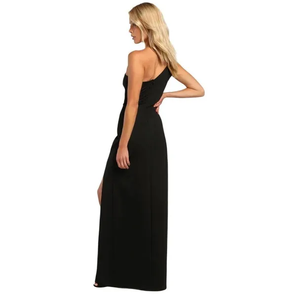 Lulu's good times only black one-shoulder maxi dress Medium - Image 3