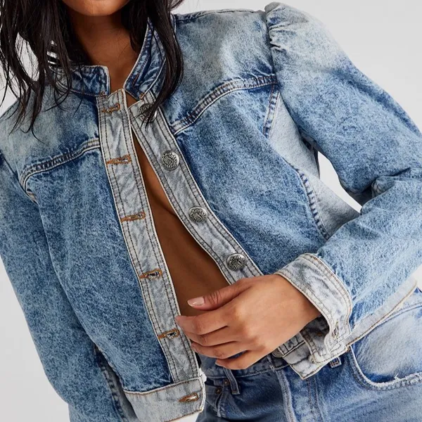 Free People Aubrey Jean Jacket - Image 11
