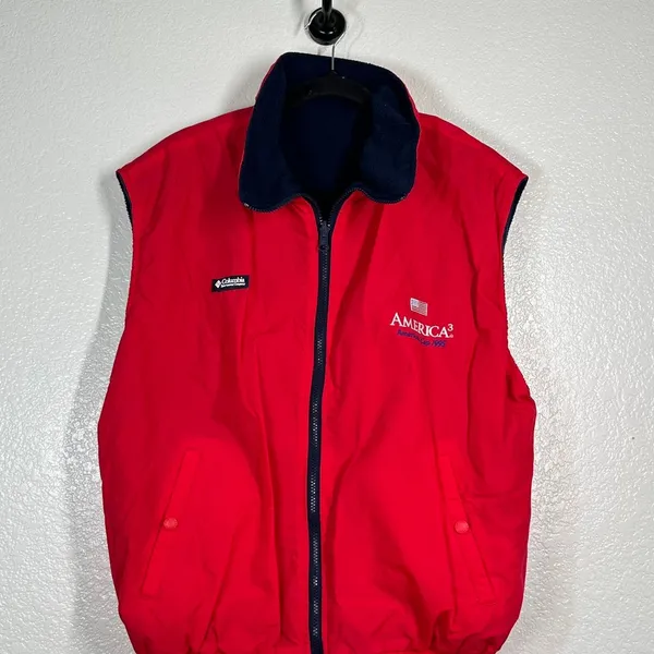 vintage Columbia 1995 Women's Team Americas Cup Reversible Vest Sailing Nautical - Image 5