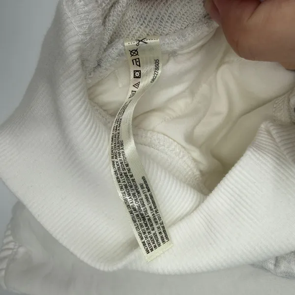 FP Movement‎ Free People Gray White Cropped Zip Up Hoodie Sweatshirt Small - Image 5