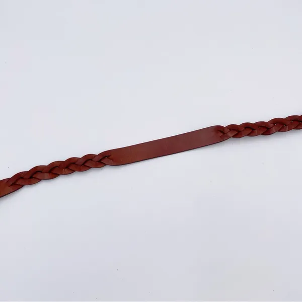 Vintage Y2K The Limited Too Deep Brown Leather Braided Belt Size Small Western - Image 8
