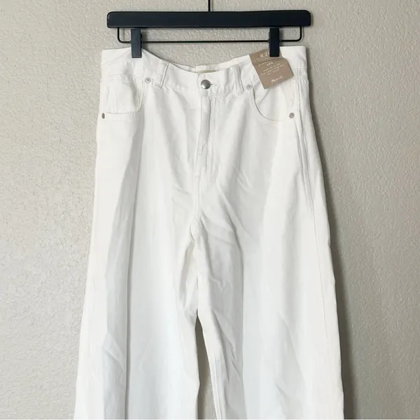Madewell Jeans Womens Superwide-Leg Jeans White 100% Cotton Size 28 NEW‎ - Image 4