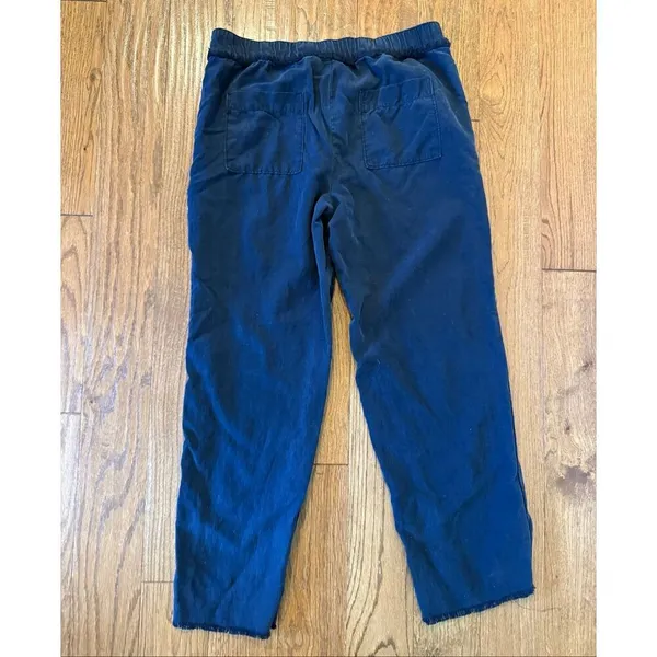 Loft navy fringe straight leg pant size xs - Image 7
