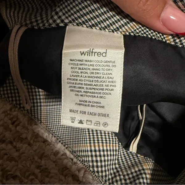 Wilfred by Aritzia Renee Plaid Pocket Mini Skirt in Cairo Gold- Size 2 - Image 9