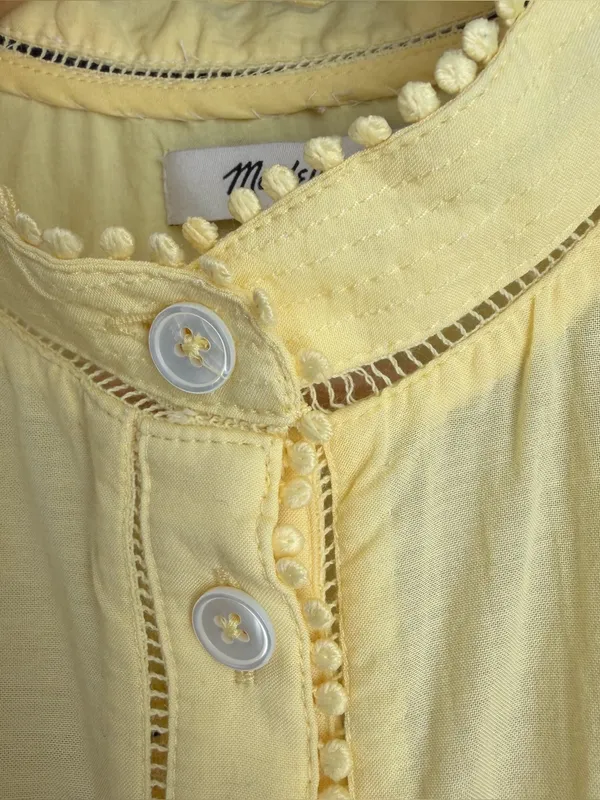 Madewell Flutter Sleeve Button Up Top - Image 4