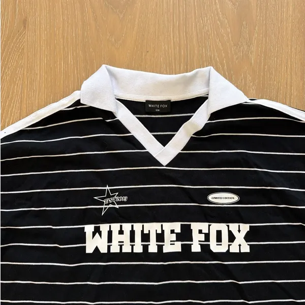 White Fox Come My Way Long Sleeve Jersey Size S/M in Black White - Image 2