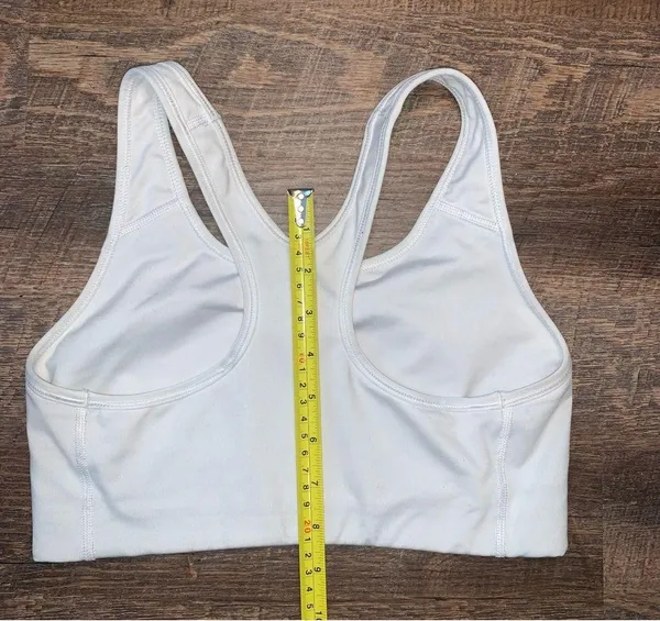 Nike Dri-Fit Sports White Bra Size Medium - Image 5