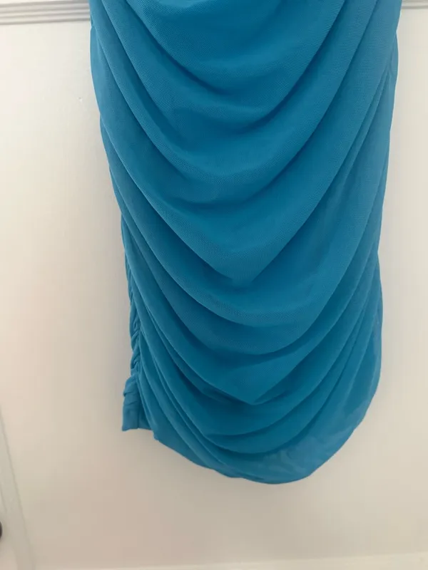 Princess Polly Jocasta Teal One-Shoulder Ruched Mini Dress Bodycon - Image 7