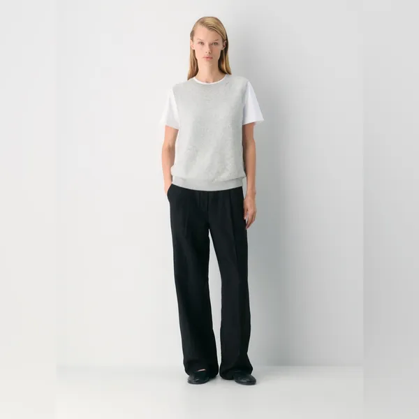 Aritzia x Wilfred The Effortless Pant- Linen High-waisted wide-leg linen pants - Image 4
