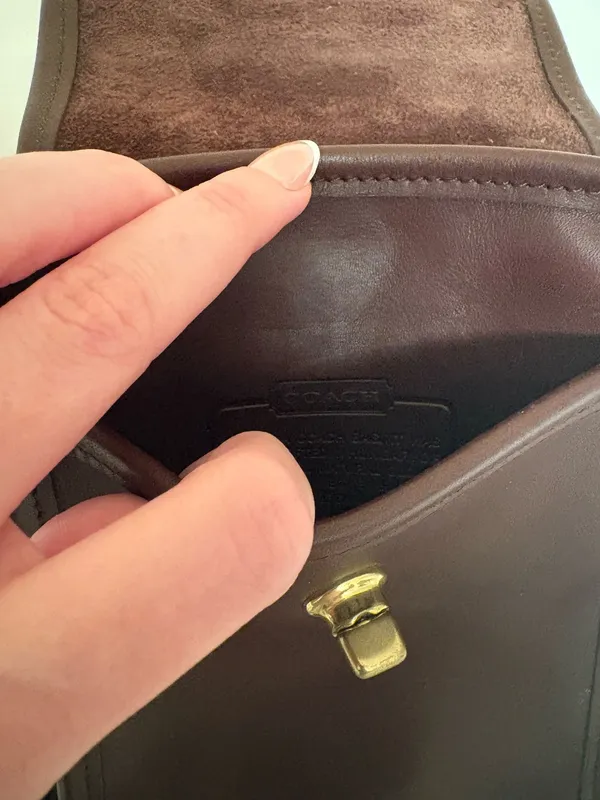 Vintage Coach Leather Bag Brown - Image 6