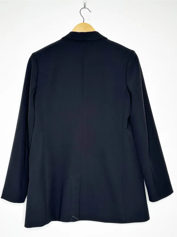 Express Studio Stretch Twill One Button Boyfriend Blazer Black Women's Medium NW - Image 4