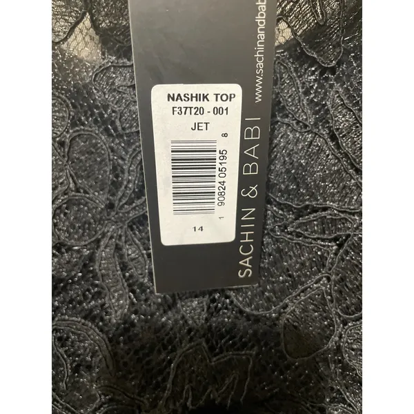Sachin‎ & Babi Black Lace NASHIK TOP Size 14 - Image 9