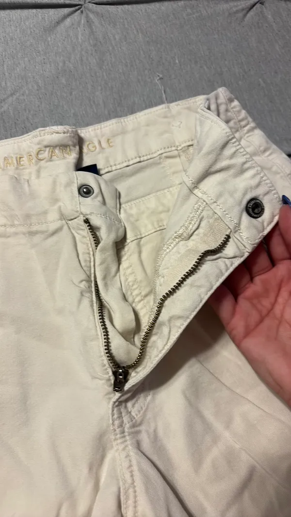 American Eagle Cargo Jeans stretch white - Image 3
