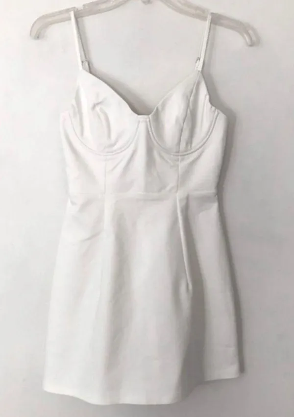 White Novella Mini Dress 2 - Image 2
