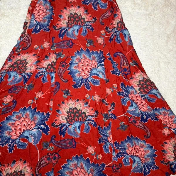 Farm Rio Red Luang Maxi Skirt Size XS NWOT. - Image 3