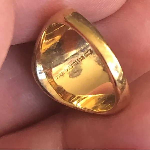 Rare vintage designer Avon Victorian lady 18k sterling silver ring - Image 9
