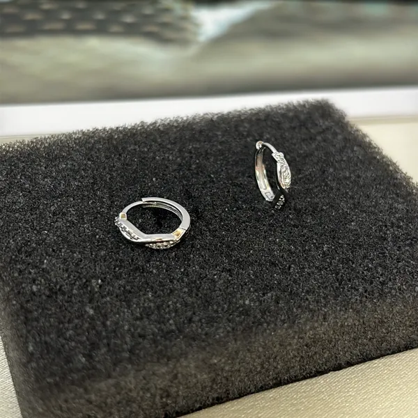 13mm CZ Small Hoop Earrings for Men Women Streetwear Punk Hip Hop Unisex Earring - Image 4