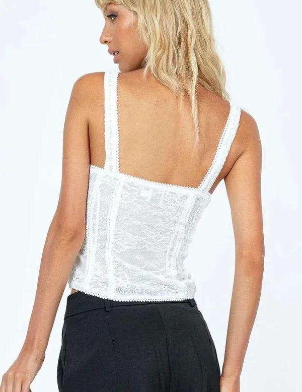 Princess Polly Ivory Lauder Corset Tank Top - Image 2
