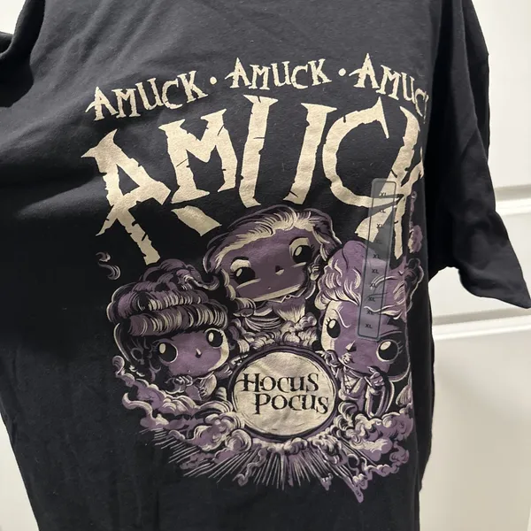 Disney Funko Pop Hocus Pocus Amuck Amuck Amuck Black Graphic Tee Shirt XL NWT - Image 2