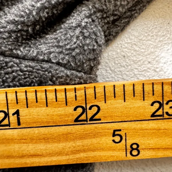 Womens Gray Fleece Long Sleeve Christmas Tree Holiday Embroidered pullover‎ L - Image 7