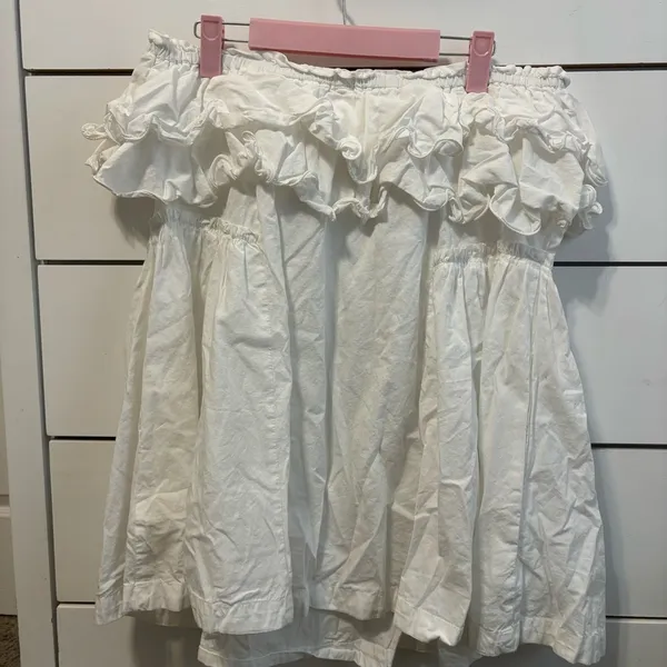 Free People Have A Thing For You White Strapless Mini Dress - Image 3