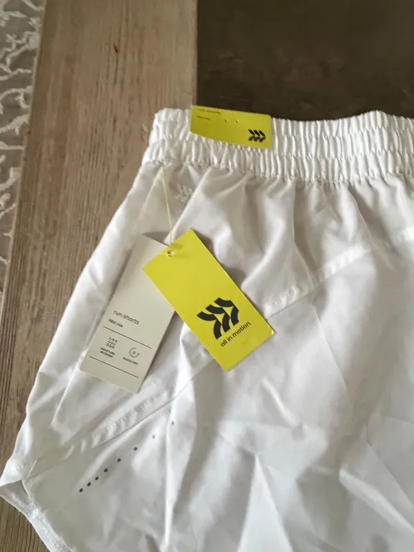 Women's Woven Mid-Rise Run Shorts 3" - All In Motion™ White - Image 5