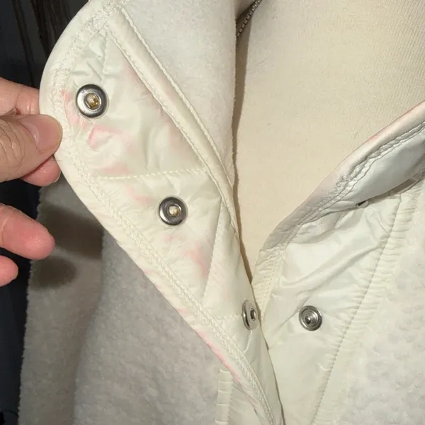 Women's White Sherpa Pullover Jacket - Image 12