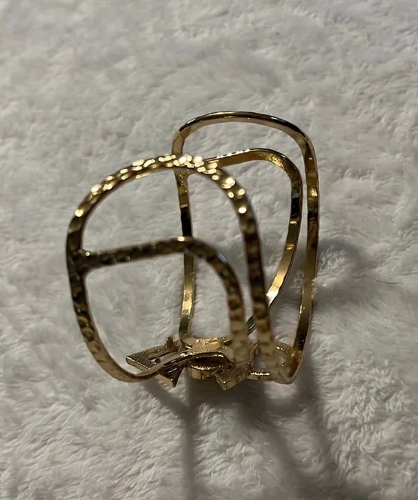 Fashion Costume Jewelry Metal Hammered Cuff Bracelet - Image 5