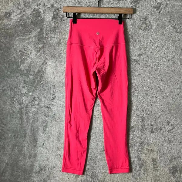 Lululemon Align High-Rise Lined Crop 23" Pink Double Lined‎ Size 4 - Image 3
