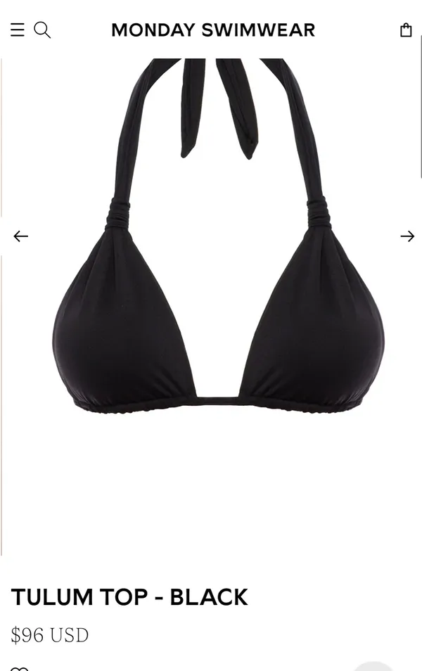 Monday swimwear black bikini Size L - Image 2