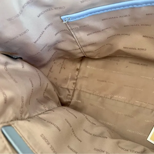 Michael Kors Whitney‎ Pebbled Leather Tote Pale Blue - Image 8