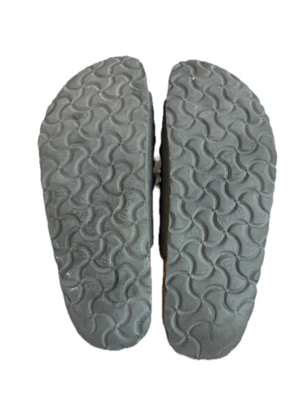 Birkenstock Black Leather Cutout Strap Slide Sandals Buckle Ankle Size 6 Women's - Image 3