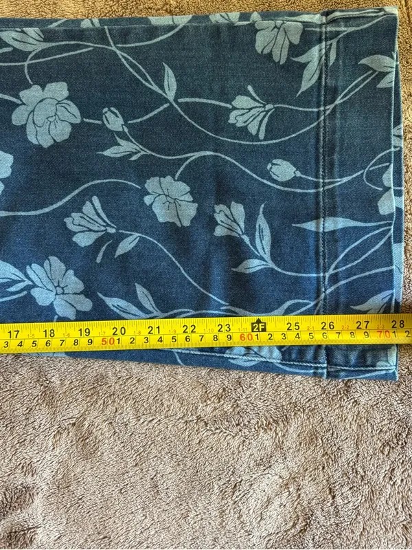 Torrid Belle Isle Aquinnah High Rise Flare Ankle Floral Jeans Blue 10 Tall NWT - Image 10