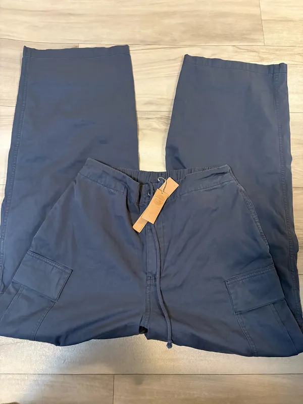 skims outdoor woven wide leg pant Color indigo - Image 2