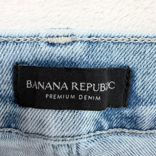 Banana Republic 26 Jeans High Rise Wide Leg Crop Light Wash 814318 Denim Boho - Image 6