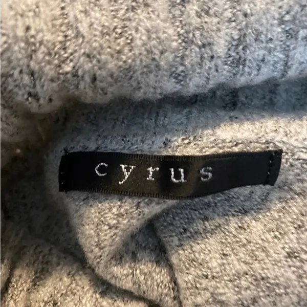 Cyrus Womens Side Slits Long Sleeve Turtleneck Sweater Gray Small (29) - Image 5
