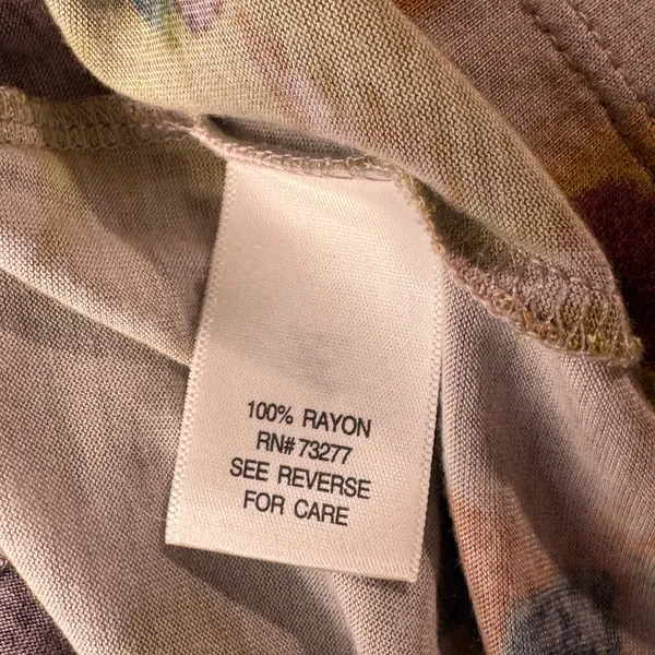 Simply Vera Vera Wang Medium Tunic Top Floral Watercolor Stretch Long Sleeves - Image 8