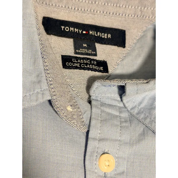 Tommy Hilfiger Women's Button Down Long Sleeve Shirt Light Blue Medium - Image 4
