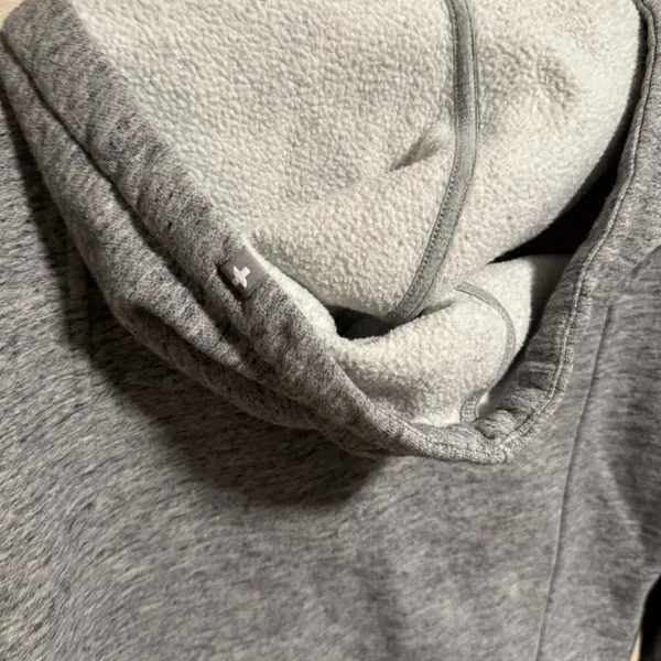 FIGS Essential Full-Zip Hoodie Jacket Heather Gray- Size XS - Image 2