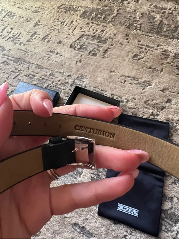 NEW Prada x American Express Black Leather Centurion Bracelet - Image 4
