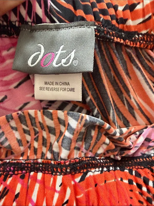 Tropical Pink & Orange Strapless Maxi Dress Size L - Image 2