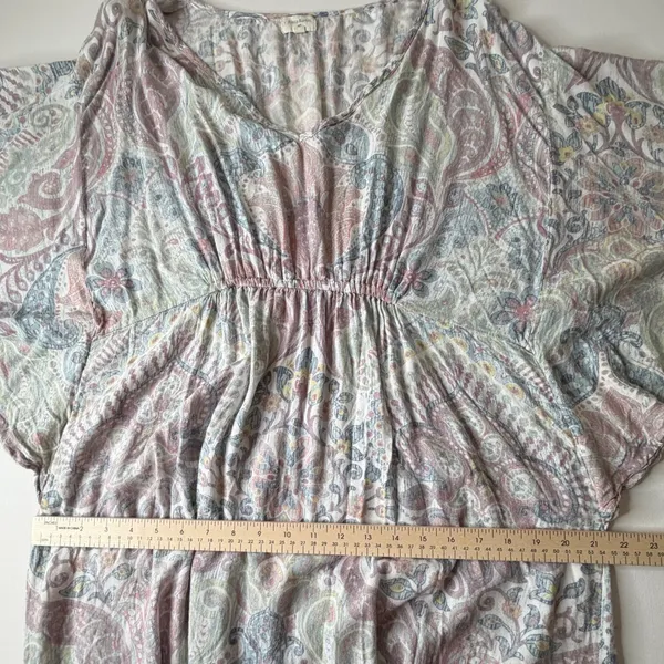 World Market Paisley Rayon‎ Kaftan Maxi Dress Size S/M Kimono Sleeve Boho Soft - Image 10