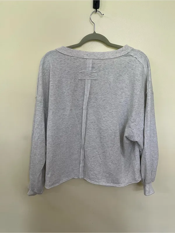 NEW Altar’d State AS Revival Gray Long Sleeve V-Neck Tee Size XS NWT - Image 6